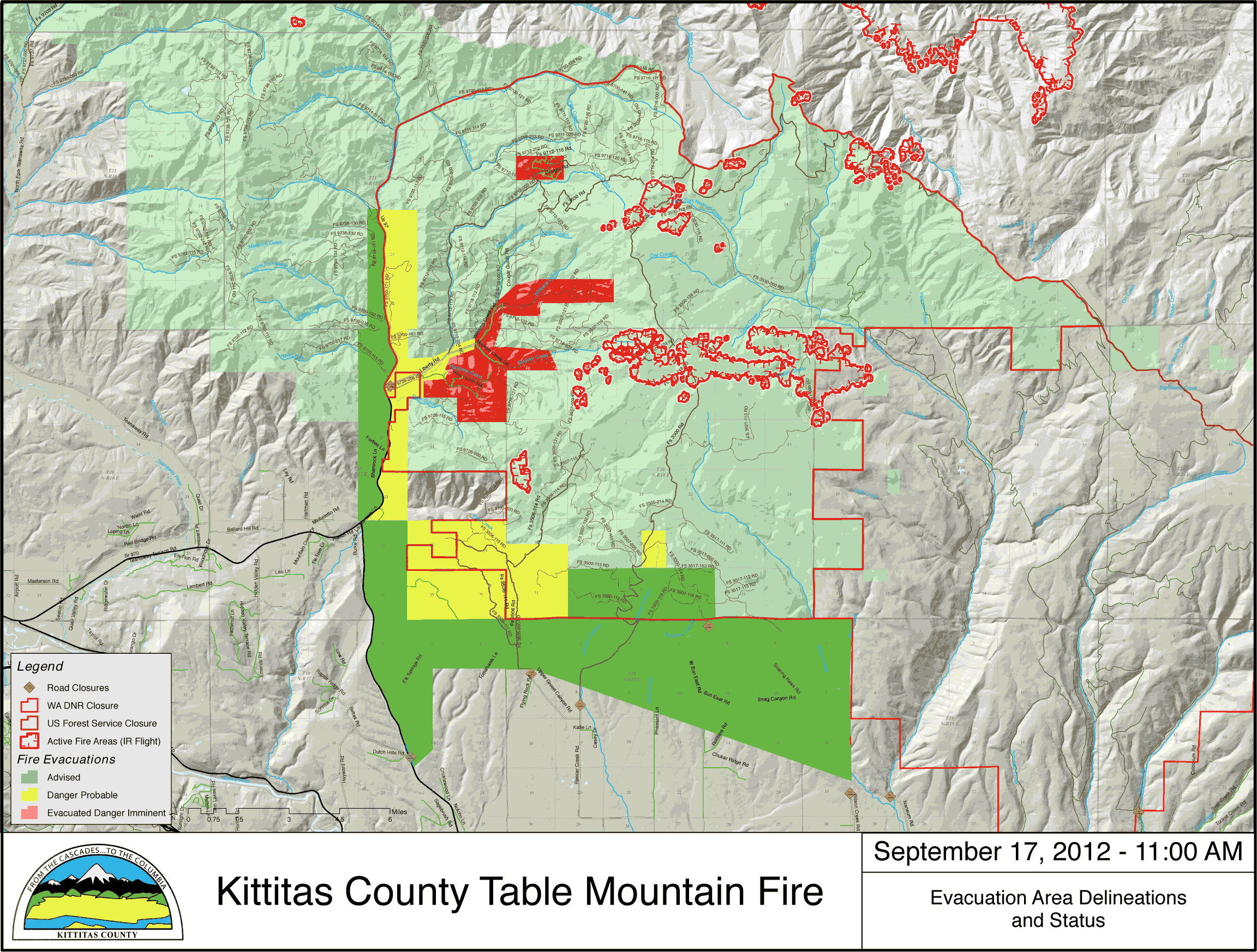 Table Mountain Fire Forces Evacuations, Forest Closures Northern