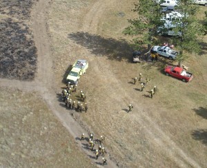 August 4, 2013. Containment Strategies Include Connecting And Reinforcing Fire Line On Western Perimeter Of Fire. Credit: Washington Interagency Incident Management Team #4