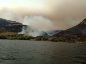 14,000 acre Chelan County Fire reaches border of Kittitas County. Photo courtesy of the Kittitas County Sheriff's Dept.