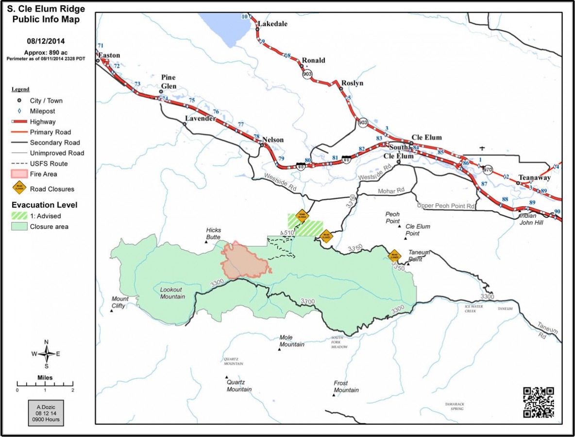 UPDATES South Cle Elum Ridge Fire 97 Contained mopping up