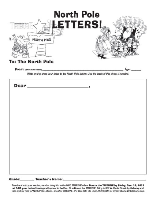 Send a Letter to the North Pole for 2015 Northern Kittitas County
