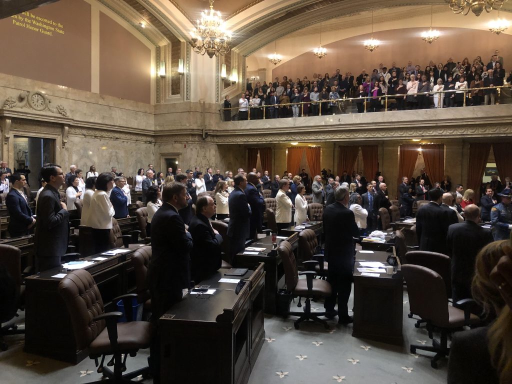 Opening ceremony of Washington State Legislative session | Northern