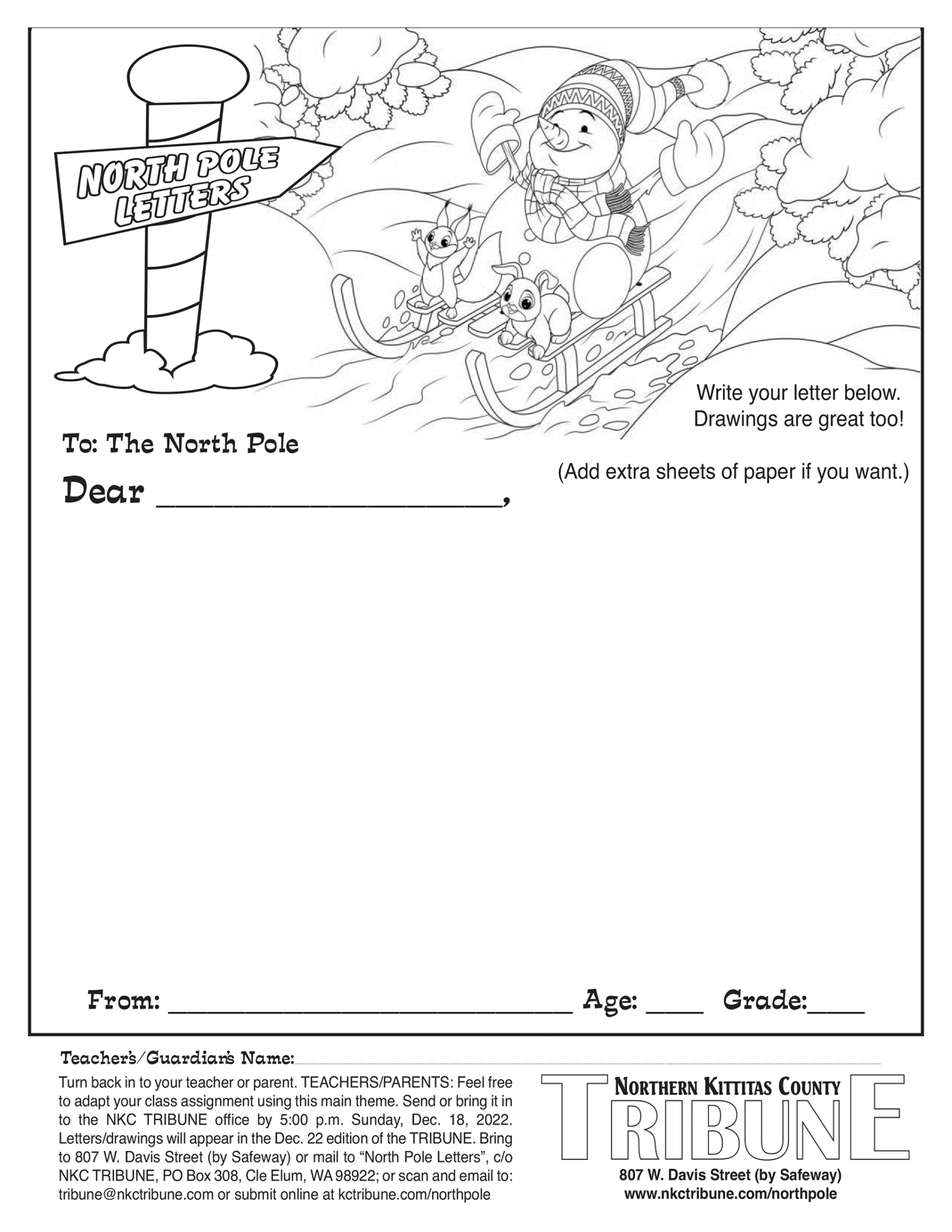 North Pole Letters Northern Kittitas County Tribune